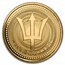 2021 Barbados 1 oz Gold Trident BU